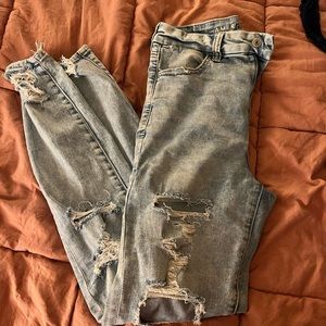 AE distressed skinny jeans
